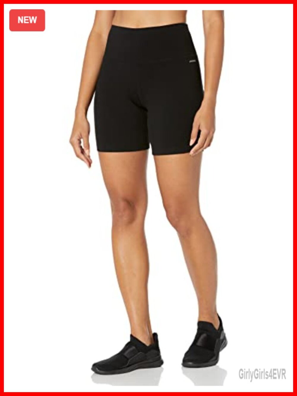 High Waist 6'' Bike Shorts Cotton Spandex Moisture Wicking Active